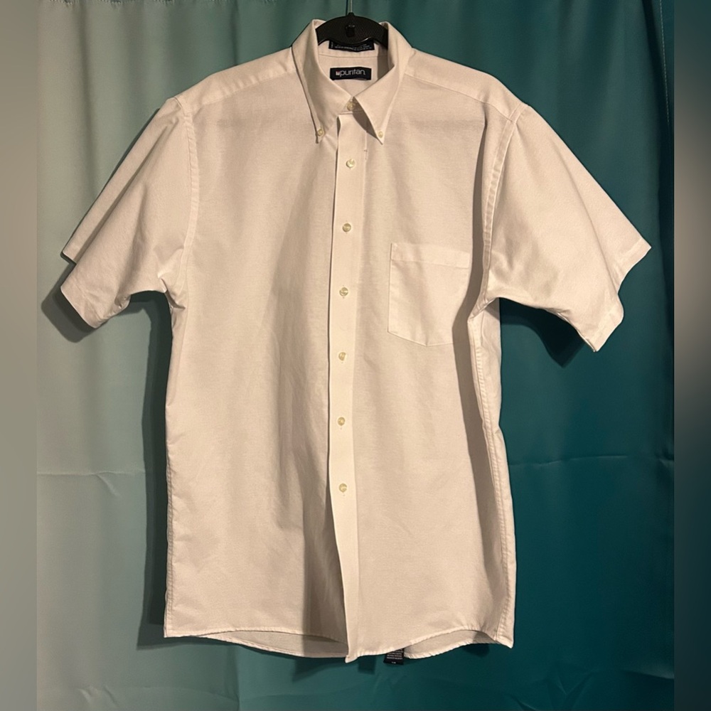 Puritan White Short Sleeve Button Down Shirt